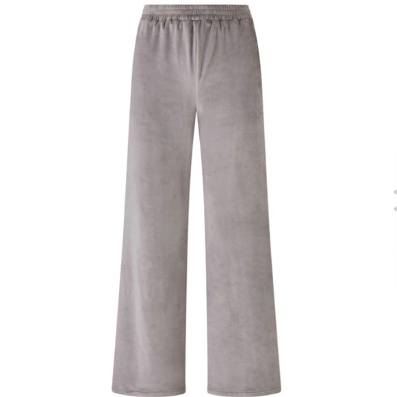 SKIMS Velour Wide Leg Pants in Gray Size Medium - Picture 1 of 9